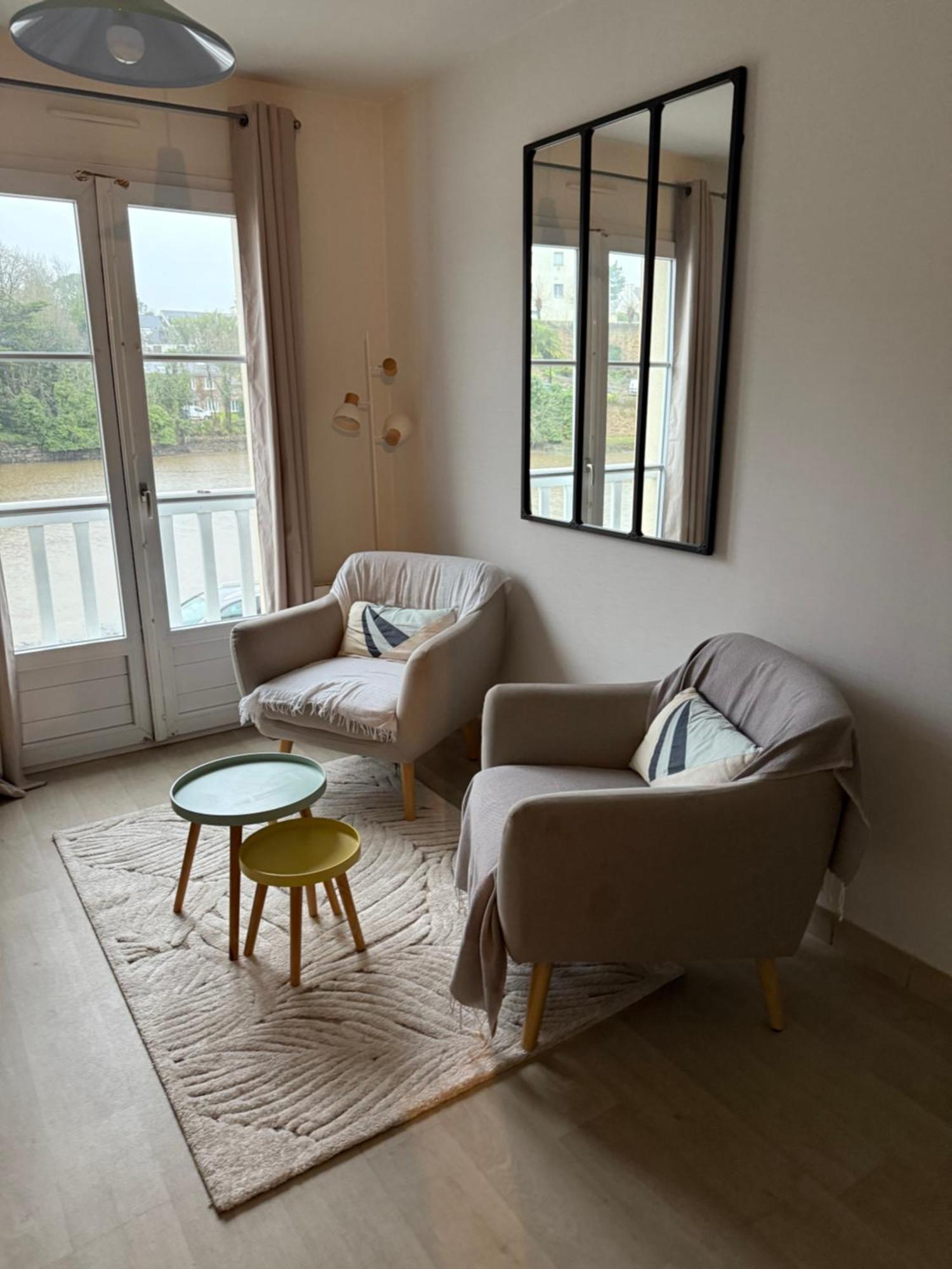 Appartement T2 Vue Sur La Riviere Avec Garage Privatif - Port De Saint-Goustan 欧赖 外观 照片